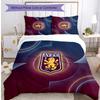 Aston Villa Football Printed 3 Pieces Bedding Set, Comfortable Skin Friendly Bedroom Duvet Cover Set