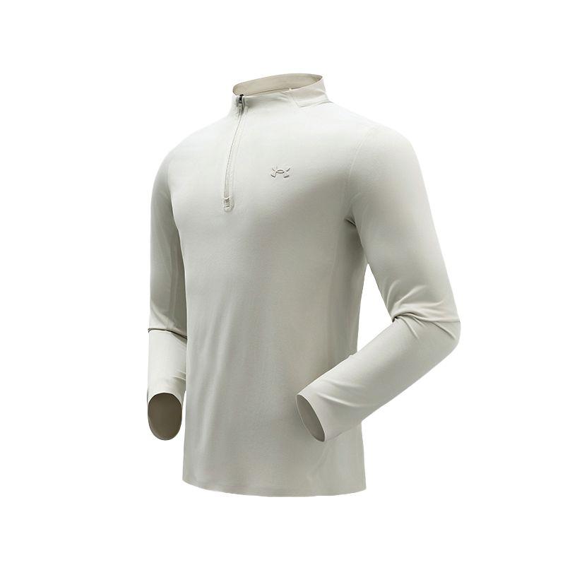 Under Armour SS25 Серия Commute Уличная Дышащая Удобная Футболка с Воротником-стойкой и Длинным Рукавом Мужская Топы Молочно-белый 15117217-0111