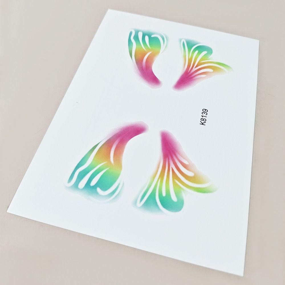 Colorful Butterfly Eye Tattoo Stickers Fairy Disposable Tattoos Sticker  Kids
