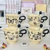 Французская ретро кружка с бабочкой для девочек, высококлассная кофейная чашка, керамическая чашка для воды высокой ценности, подарок на день рождения для подруг