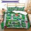 3pcs Cute Cars Bedding Set Duvet Cover Closure Includes 1 Duvet Cover & 2 Pillowcases, Soft and Comfortable for All Seasons.