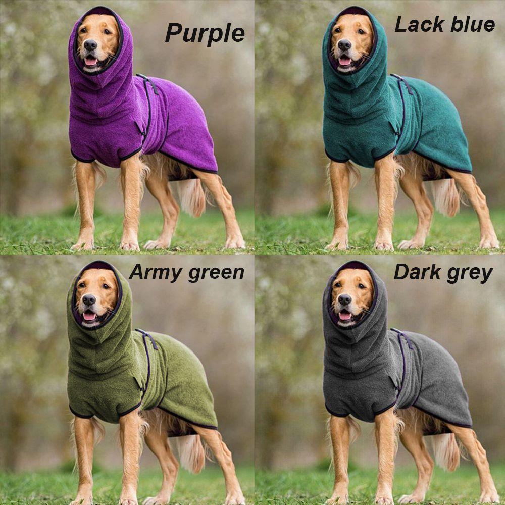New Soft Towelling Greyhound Costumes Pet Sleepwear Coat Harness Vest Pitbull Hoodies Jacket Dog Warm Apparel