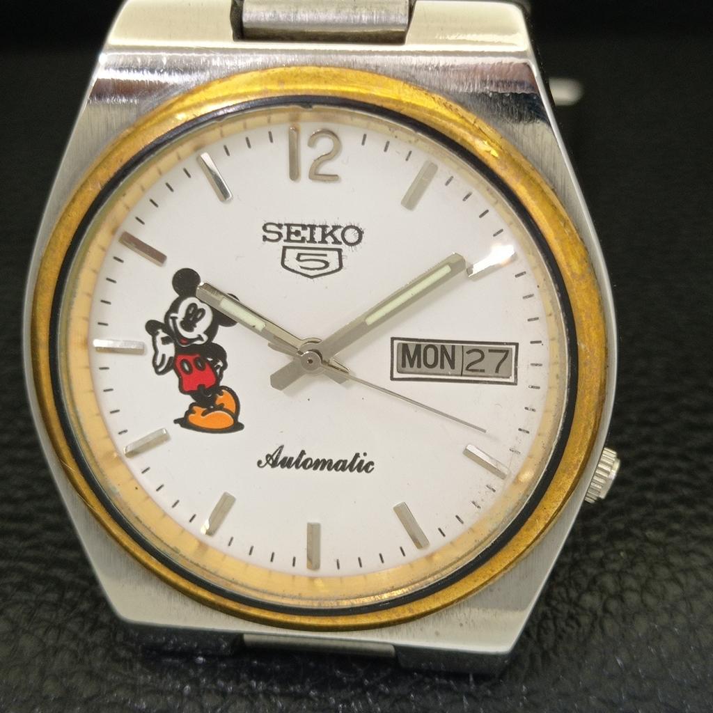 ПОДЛИННЫЕ ВИНТАЖНЫЕ МУЖСКИЕ ЧАСЫ SEIKO 5 AUTOMATIC 7009A ЯПОНИЯ С БЕЛЫМ ЦИФЕРБЛАТОМ a701680-5