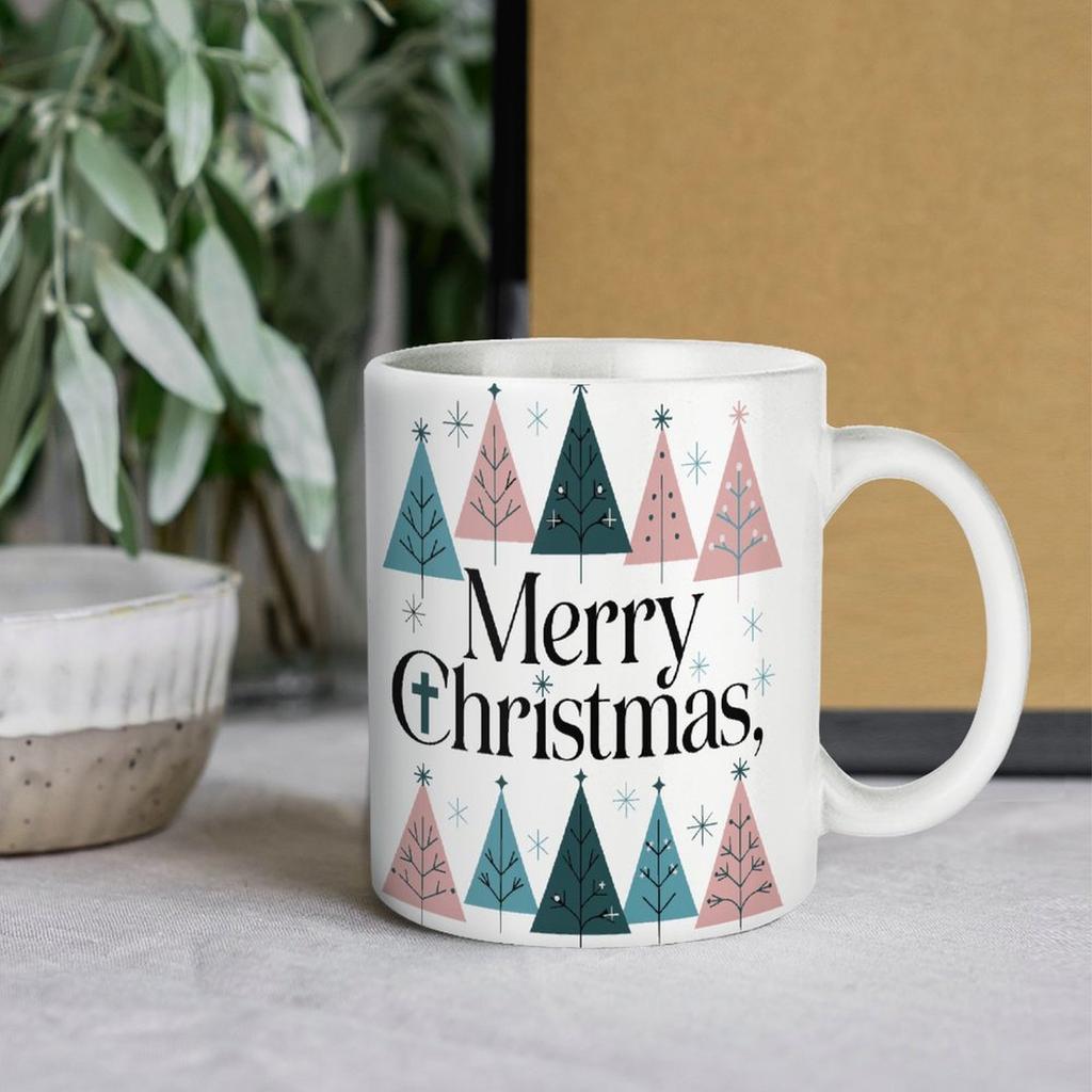 1pc 11oz Blank Ceramic Coffee Mug, Double-sided Printed Cup, Shiny White Look, High Quality Ceramic, Easy To Wash, Everyday Durable Mug