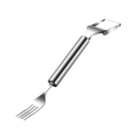 Yousheng 2-In-1 Watermelon Fork Slicer Stainless Steel Fruit Cutter Portable Compact Fruit Cutting Tools for Family Parties Camping Mango Pear Slicer