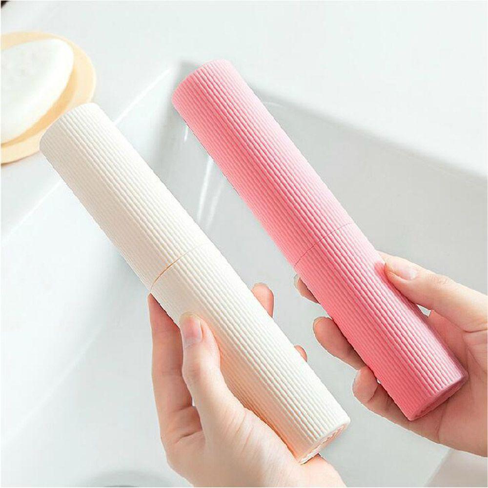 New Travel Portable Toothpaste Cylinder Case Storage Box Toothbrush Holder Plastic