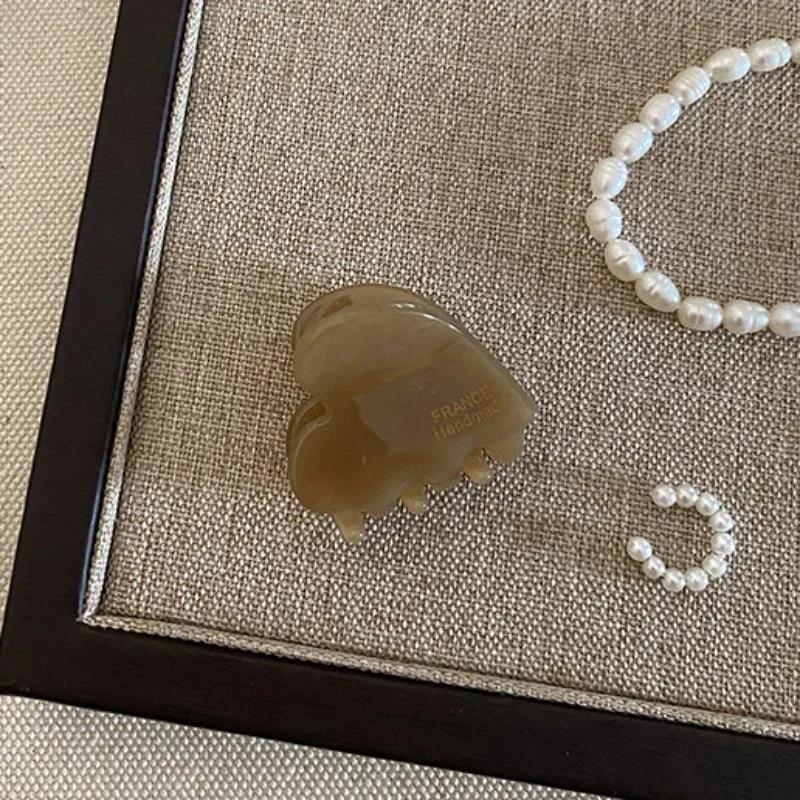 Французский Стиль Женщина Изысканная Версия Маленькие Ацетатные Милые Заколки-Клешни для Волос Барретты Леди Модные Боковые Зажимы Аксессуары для Волос для Девочек