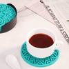 6Pcs Silicone Coasters Set for Drinks Thickened Non-Slip Cup Mat with Holder Heat-Resistant Coffee Tray for Hot Cold Beverages