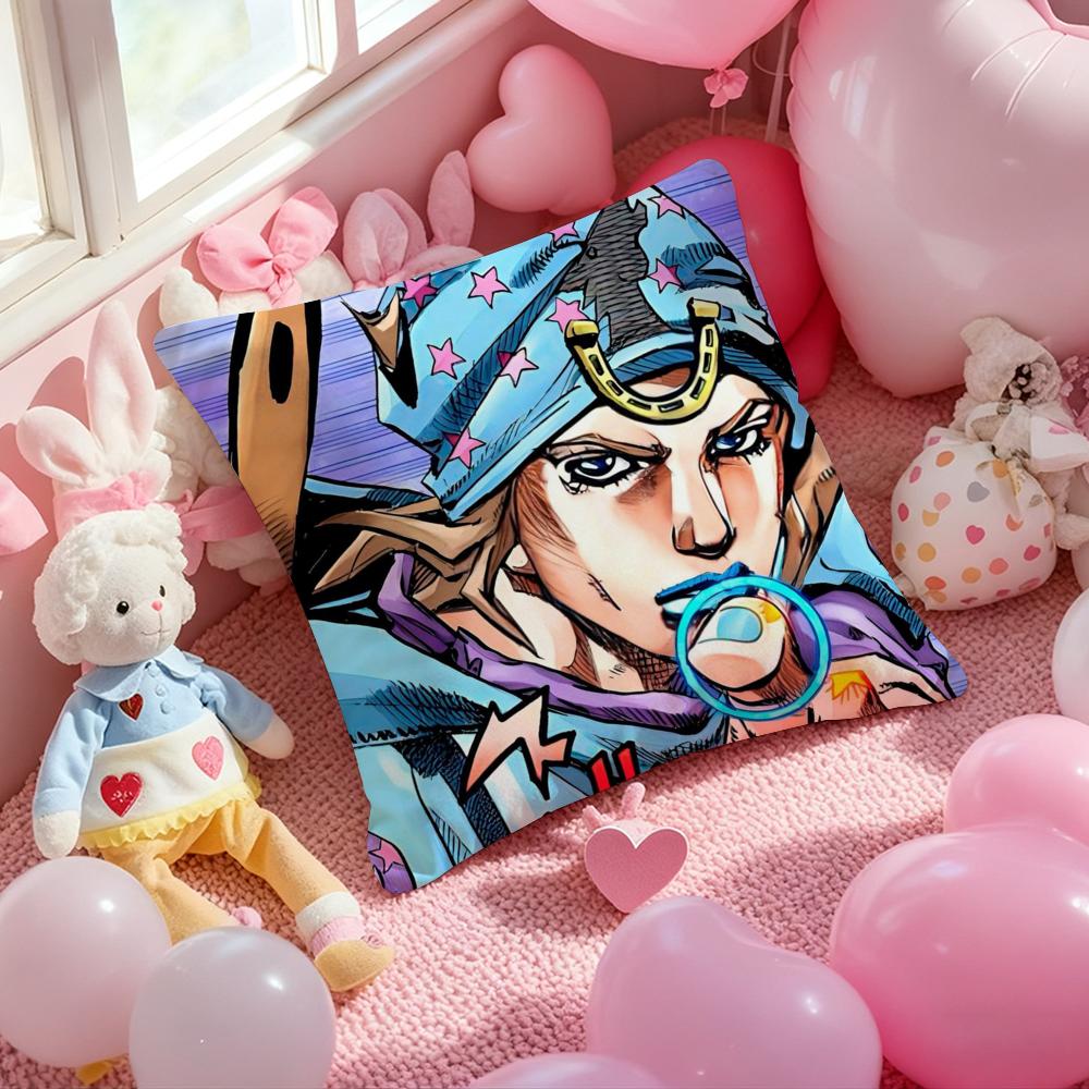 J-JoJo B-Bizarre Adventure Чехол для подушки с принтом узора Наволочка для гостиной, дивана, декора спальни