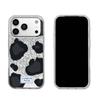 Black - White Leopard Marking Case for iphone 16 Plus 12 18 Pro Max 15 Air 14 11 17 Pro XS Max 13 XR Silver Crushed Foil Cover