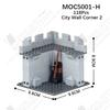 MOOXI MOC Средневековый Замок Городская Стена Башня Архитектура Военное Строительные Блоки Набор для Взрослых Кирпичи Сборка Детская Игрушка Подарок на День Рождения