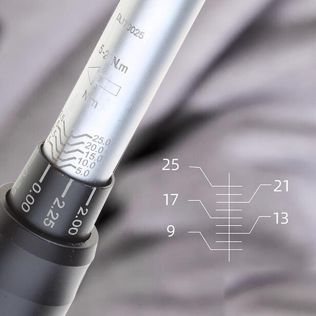 Динамометрический ключ 3/8 дюйма, 5–25 Нм, динамометрический ключ с квадратным приводом, точный реверсивный динамометрический ключ с храповым механизмом, регулируемый крутящий момент