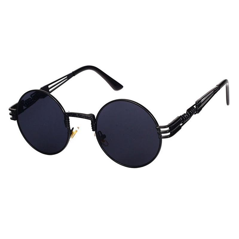Круглые солнцезащитные очки в стиле стимпанк, солнцезащитные очки унисекс из сплава
