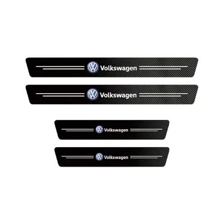 RUNTB1 1/4/5 шт. Для автомобиля Volkswagen VW Накладка на порог Декор Наклейки из углеродного волокна Golf Polo Passat Tiguan Touareg Magotan Touran
