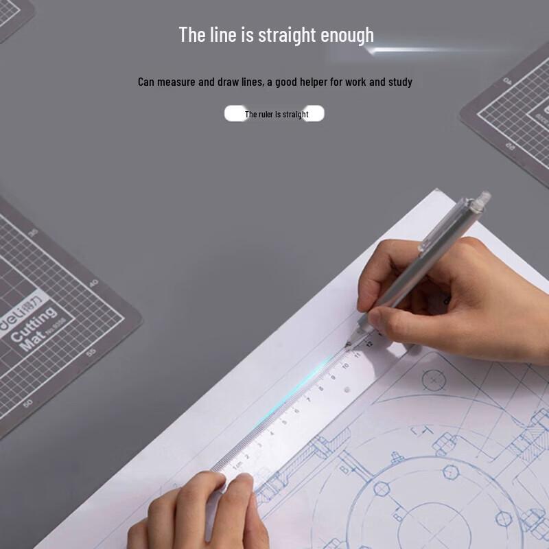 Deli 6220 20cm Transparent Straight Rulers (5-Pack)