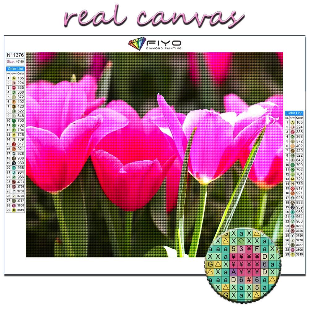 5D DIY Алмазная картина Вышивка крестиком Цветы Тюльпаны Алмазная вышивка Мозаика Настенное украшение дома
