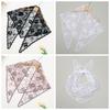 Solid Color Foulard Bandana Embroidery Hair Scarf Headband New Lace Scarf  Women