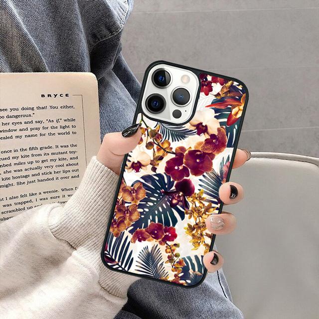 Colorful Tropical Flowers Phone Case Cover for iPhone 16 15 SE2020 13 14 11 12 Mini Pro Max Max 6 7 8 Plus coque fundas Shell