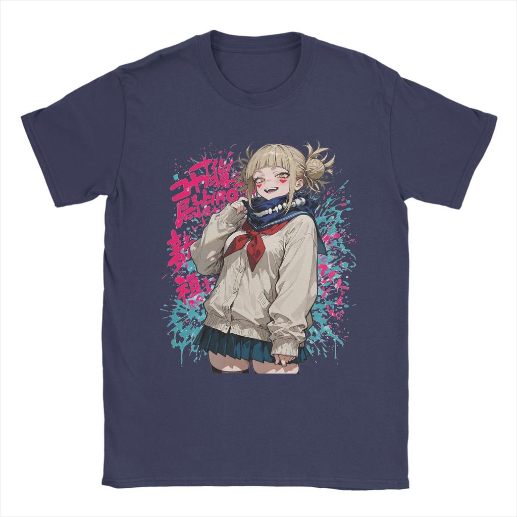 Himiko Toga My Hero Academia Trending TShirts Sweet Smile 100 Cotton Tshirt for Male Awesome Big Size Short Sleeve Clothes