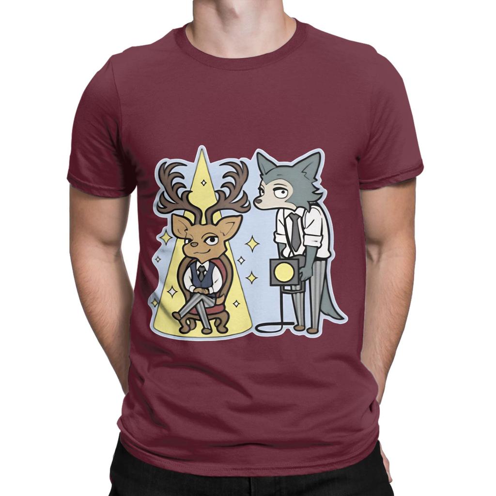 BEASTARS Финал Легоши Луи со Светом Чиби Забавная Графика 100% Хлопок Футболка BEASTARS Финальный Сезон Часть Топы Футболки Для Унисекс