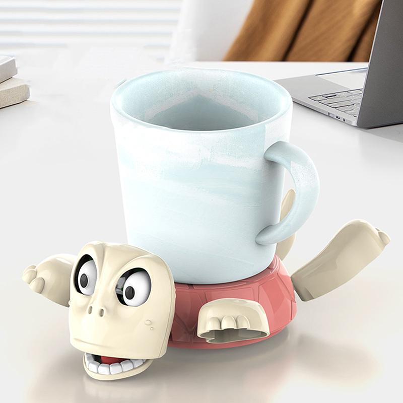 Panicked Turtle Coaster 3D Printed Cup Mat Изоляционная подставка для дома/офиса Декоративная подставка для чашки Держатель для кружки со смешным выражением лица