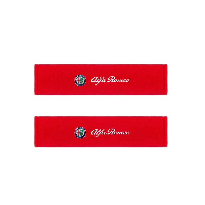 OUVKF1 Car Seat Belt Protect Shoulder Pad Cover Headrest Neck Pillow for Alfa Romeo 4C 159 Spider Giulia Giulietta 156 Tonale Mito 147