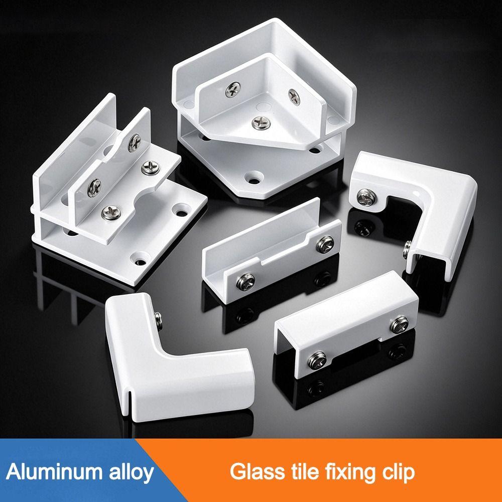 Heavy Duty Aluminum Corner Clamps Aluminum Alloy Glass Tile Fixing Clip Furniture Accessories