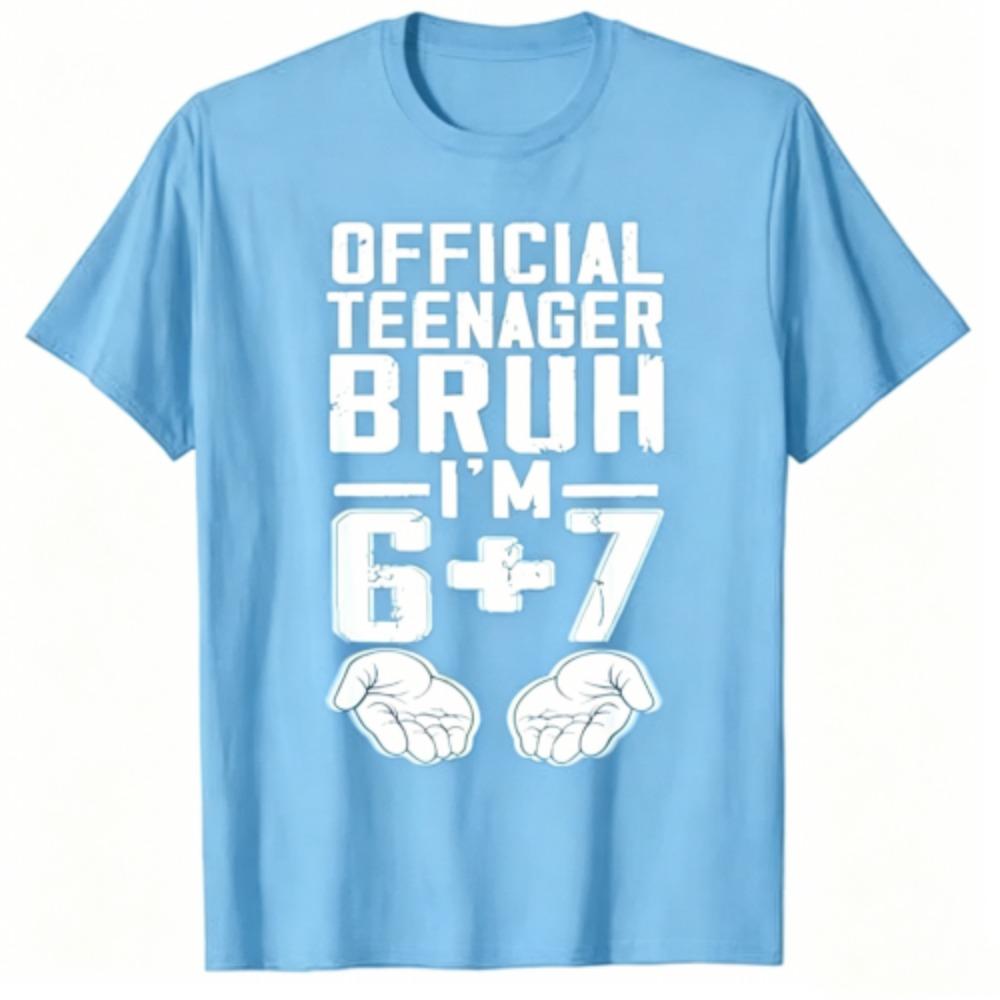 13th Birthday 67 Funny Printed Kids T-Shirt Casual Boys and Girl Short Sleeve T-shirt Tops Fashion Children's Clothes Tees