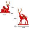Набор из 2 фигурок оленей, декоративная центральная часть, подарочная скульптура лося, современные статуэтки оленей для полки, свадебной гостиной, красного цвета (RED)