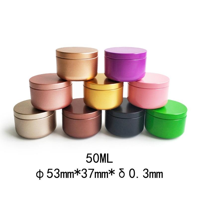 12Pcs Round Candle Tea Jars With Lid Aluminum Travel Tin Candle Storage Container Tea Cans Box Empty Cream Cosmetic Container