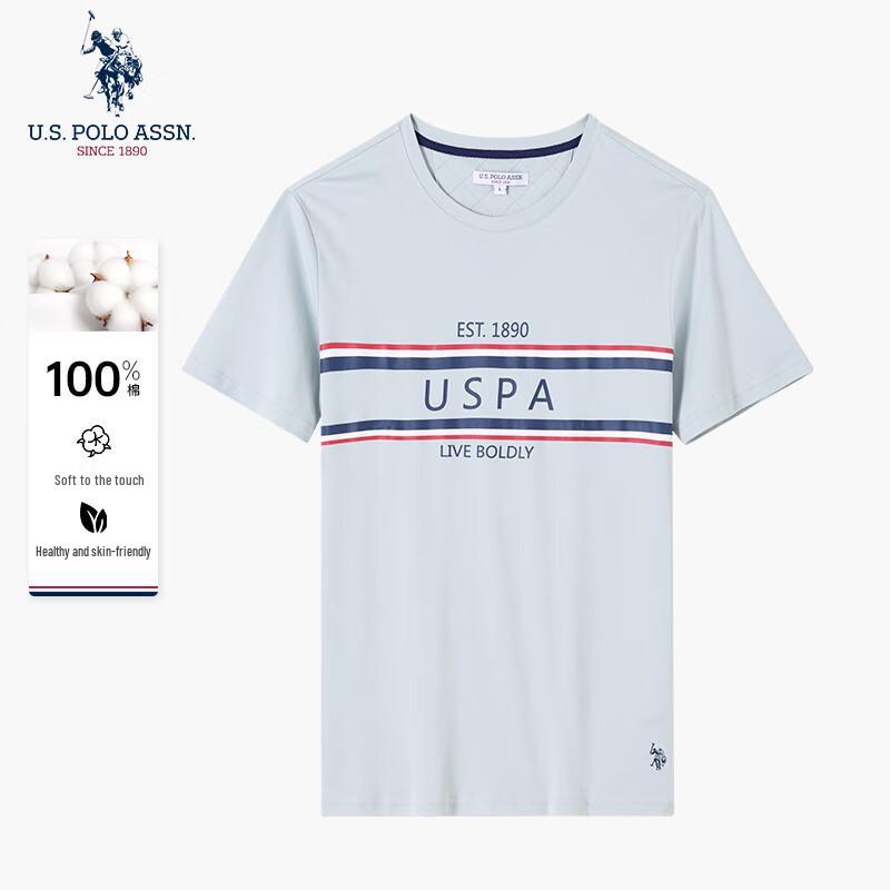 U.S. Polo Assn. Мужская футболка с коротким рукавом из чистого хлопка