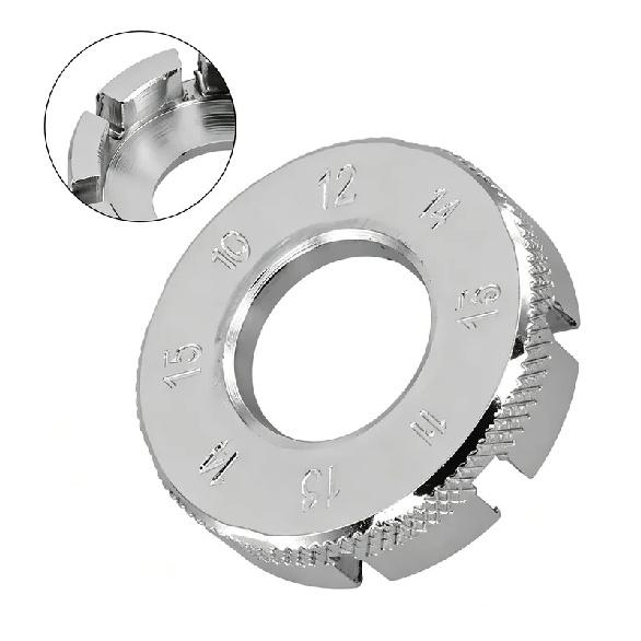 Bike Tools Stainless Steel 8-Way Bicycle Spoke Wrench Silver Nipple Key for Bike Wheel Rim Adjustment Tool Fits 10-15g Rims