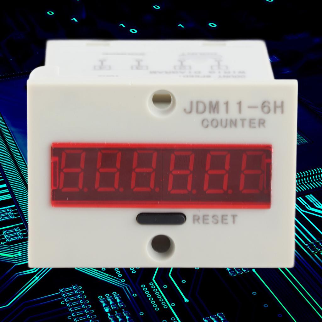 0.38 inch 6 Digits Display LED Digital Display JDM11-6H No Voltage Counter 6 Digits Electronic LED Digital Display Counter Relay 1