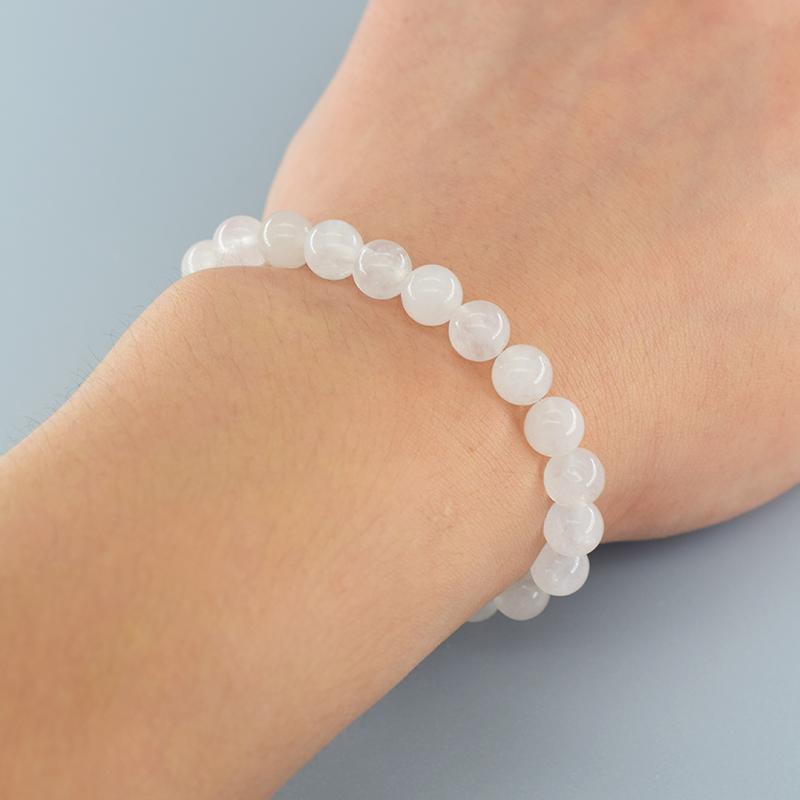 Браслет из натурального белого нефрита для женщин и мужчин, круглый нефритовый камень, эластичный браслет, очищающий душу, йога, медитация, ювелирные изделия в подарок