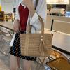 Плетеная сумка женская новая облегающая большая вместимость соломенная плетеная сумка-тоут высокая ценность портативная на плечо мессенджер женская сумка