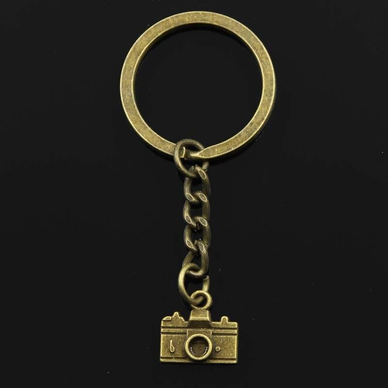 Модная камера 15x14 мм кулон 30 мм брелок для ключей металлическая цепочка бронзовый мужской автомобильный подарок сувенирный брелок