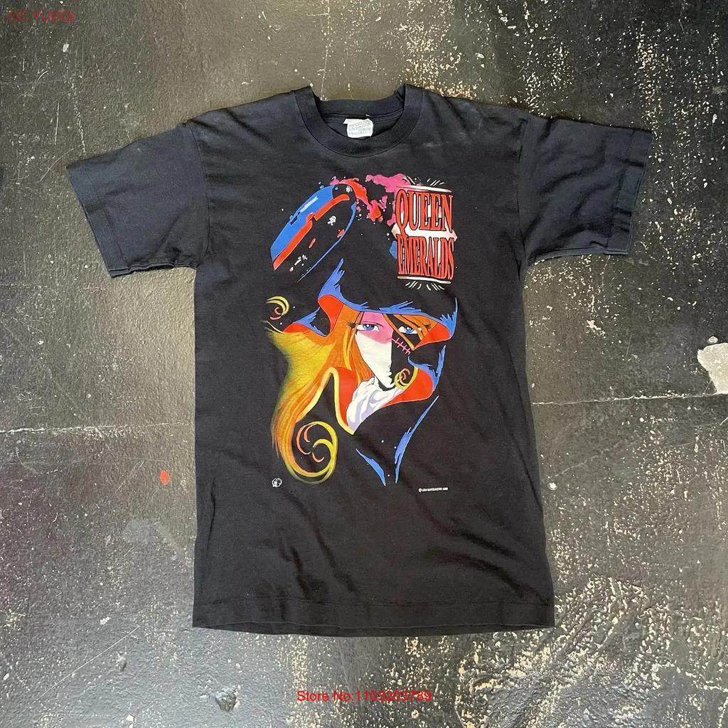 Vintage Queen Emeralds Screen Stars Anime T Shirt Medium Vintage Fashion Versatile Casual Slightly Designer Clothes