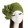 New Woman Beautiful Flower Turban Elastic Cloth Head Cap Hat Ladies Hair Accessories Muslim Women's Hijabs Scarf Cap