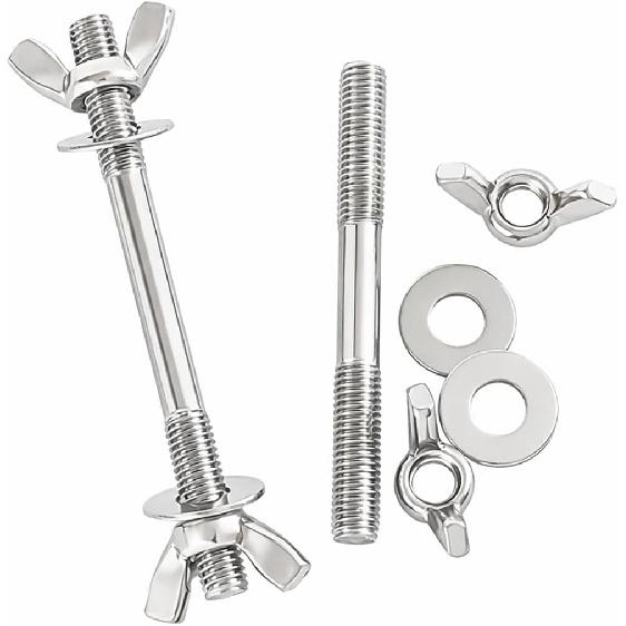 2PCS Car Air Cleaner Stud Kit, Stainless Steel Vehicle Air Cleaning Mounting Bolt, Performance Automotive Carburetor Stud Wing Nut Adapter Set