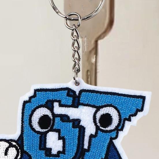 67 Брелок Синий Мультяшный Дизайн Легкий Компактный Держатель для Ключей Подвеска на Рюкзак Аксессуары Декоративный Шарм для Сумки