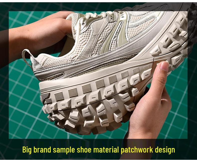 Весна 2026 Толстоподошвенные Потертые Кроссовки-Танки Папины Кроссовки - Коллекция Увеличивающая Рост для Женщин и Мужчин