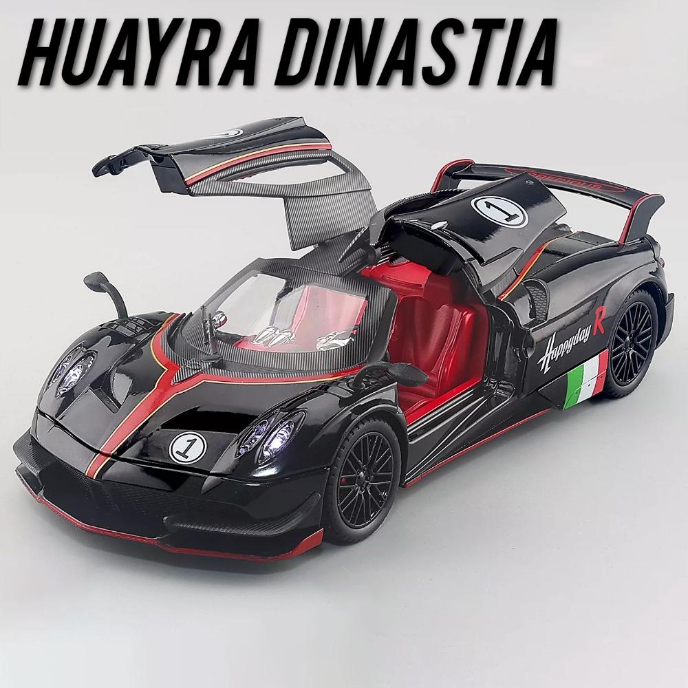 1:24 Scale Pagani Huayra Dinastia Sports Car Model Toy Front Wheel Steering Shock Absorption Supercar Metal Diecast Gifts