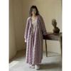 Korean Style Thick Warm Elegant Flannel Nightgowns Women Simple Gentle Tender Fluffy Heating Nightdress Winter Soft Sleepwear