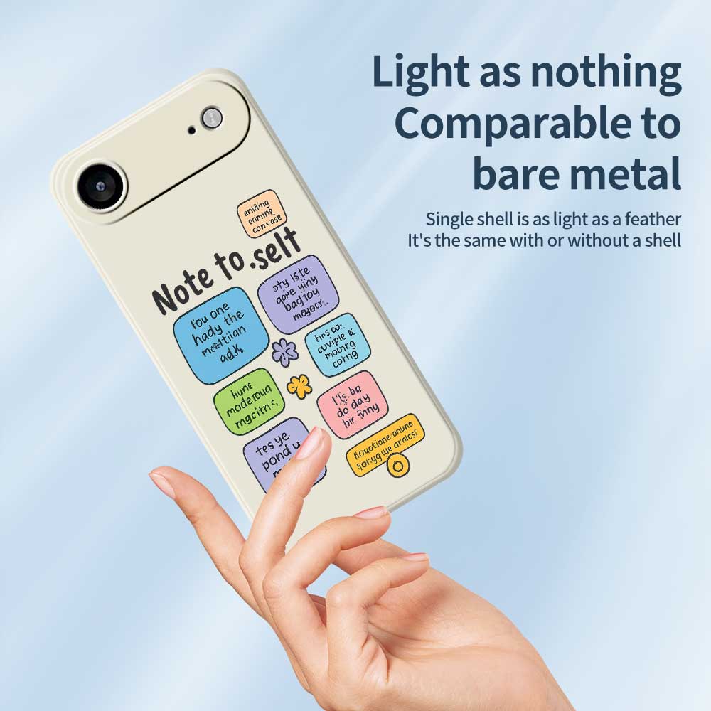 For iPhone 17 Air Case Colored Sticky Notes Pattern Printing Straight Edge TPU Phone Back Cover