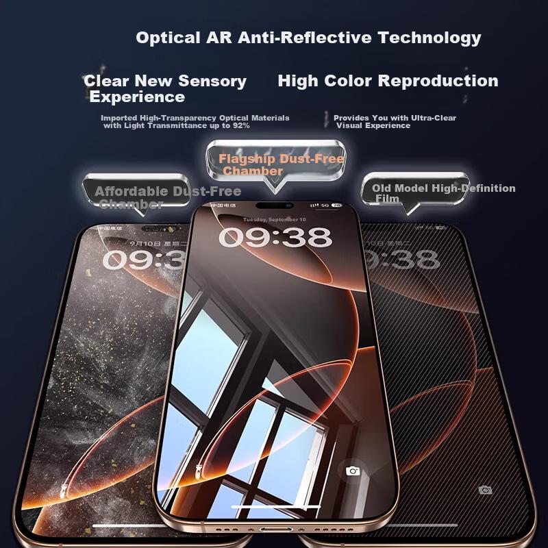 Baseus Tempered Glass Screen Protector for iPhone 16 Pro Max, Ultra-Crystal, Dustproof, Drop-Resistant, Ultra-Thin Full Coverage, HD 2-Pack