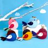 1PC Bag Hanging Decor Gift Accessories Keyring Anti-Scratch Sparrow Cute Access Card Cover Car Keychain