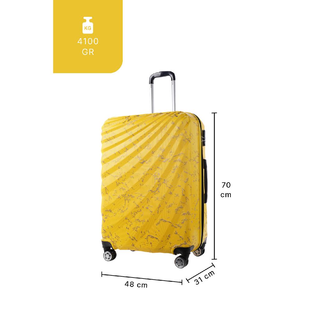 Wx-300 Printed Yellow Large Size Suitcase
