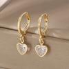 Разноцветные Кристальные Сердечки Ear Cuffs Милые Дерзкие Наслаиваемые Серьги для Повседневной Носки PD1357