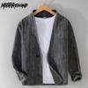 Весенние и осенние мужские костюмы и блейзеры, повседневные куртки для поездок на работу, вельветовое пальто в стиле Харадзюку, серый блейзер на одной пуговице, Sim Fit
