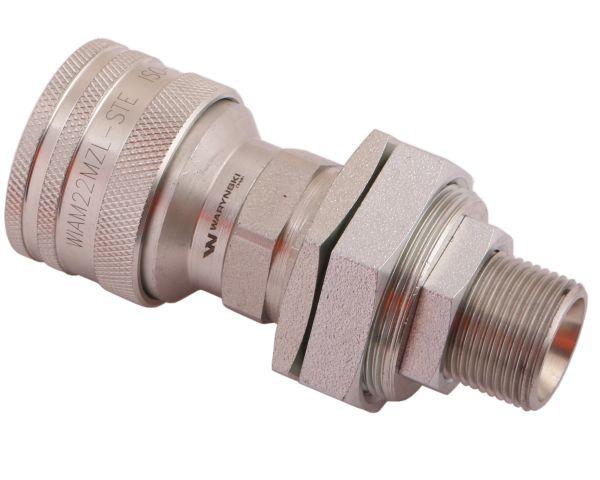Szybkozłącze Hydrauliczne Gniazdo Long Z Eliminatorem Ciśnienia M22X1.5 Gwint Zewnętrzny Euro (504900) (9199822G/St) (Iso 7241-A) Waryński